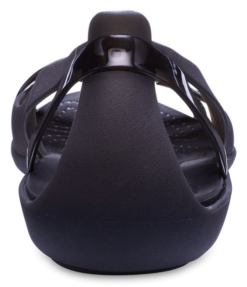 Crocs Isabella Huarache Standard Fit Summer Flat Sandals in Black Blue /& Bronze