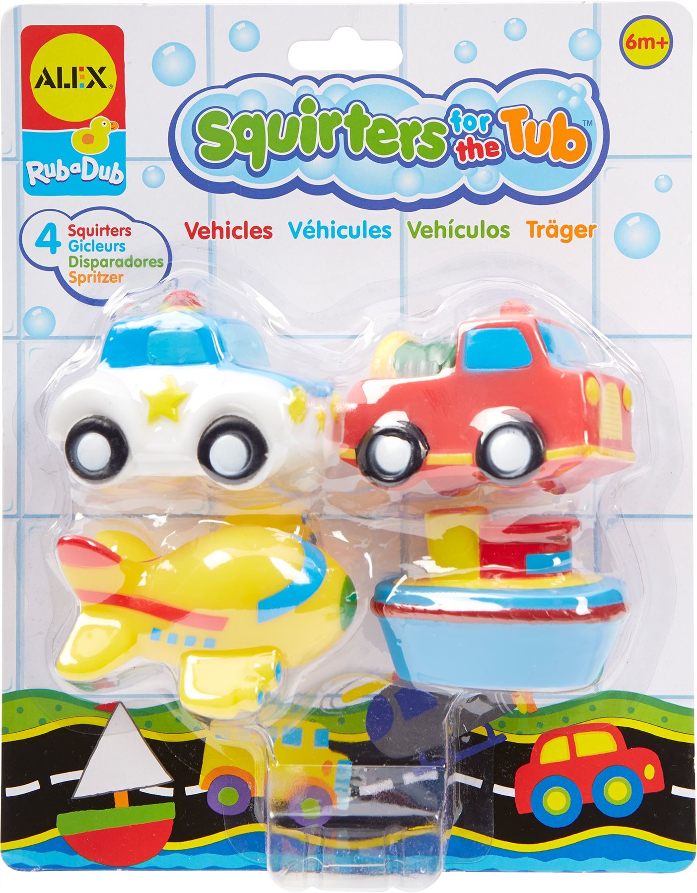Alex RUB A DUB BATH SQUIRTERS Dino//Farm//Sport//Vehicles Baby//Child Tub Toy BN