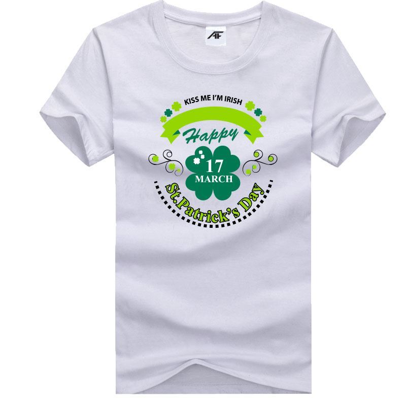 Happy Saint Patricks Day 17 March Printed Top Womens Girls T Shirt Cotton Tee