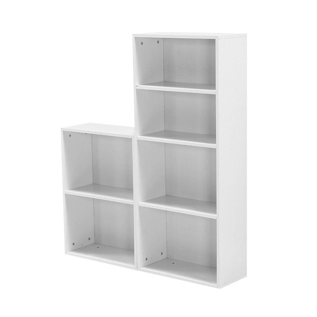 Office Computer Desk Table 6 Storage Shelf Bookcase Student Study Stand