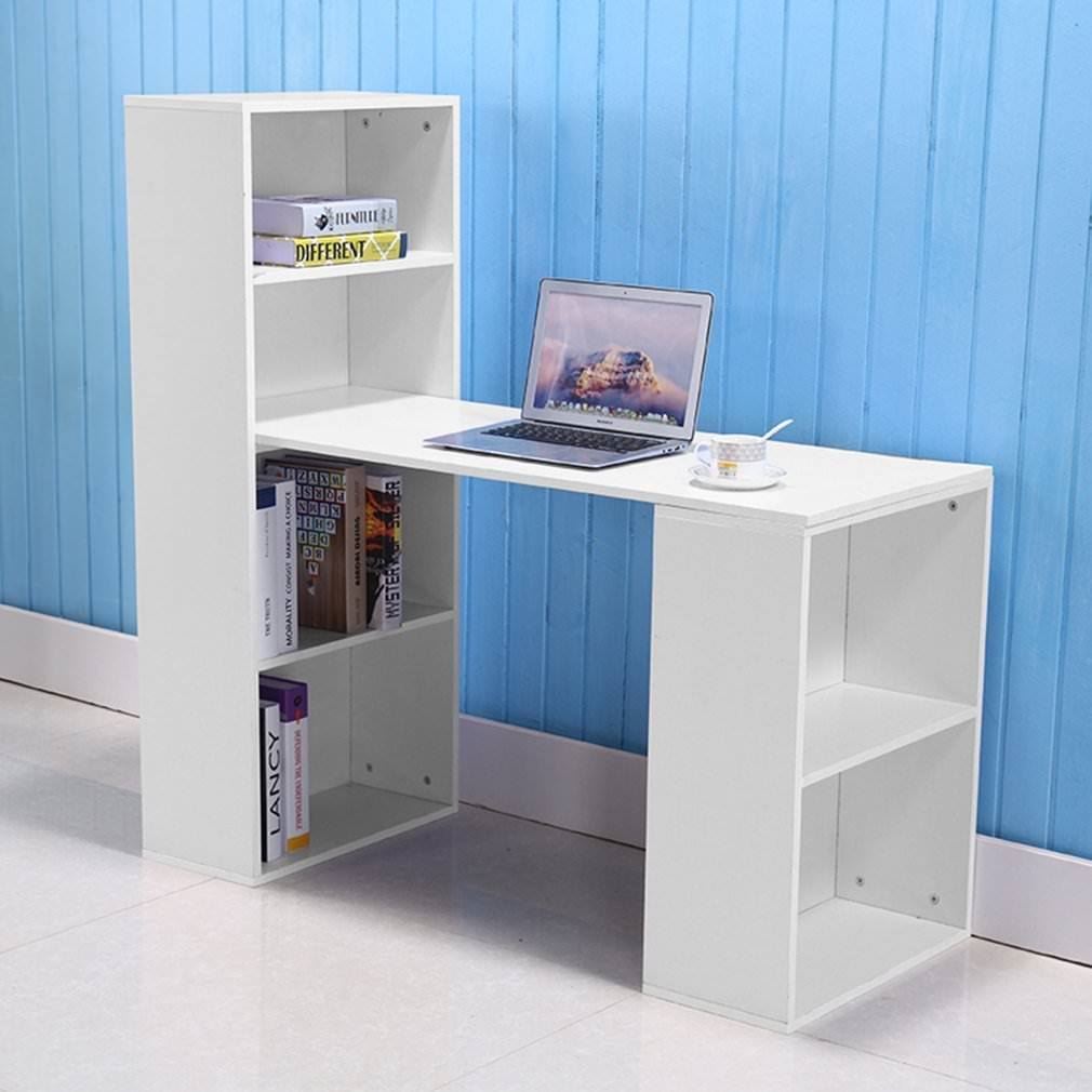 Office Computer Desk Table 6 Storage Shelf Bookcase Student Study Stand