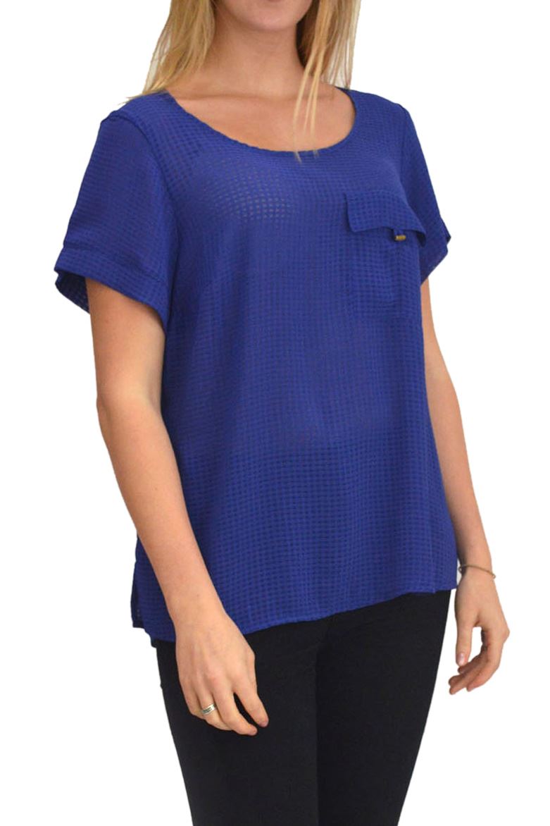 Threads Dickens /& Jones Silky Scoop Neck Top Self Check Fabric Size 18-26