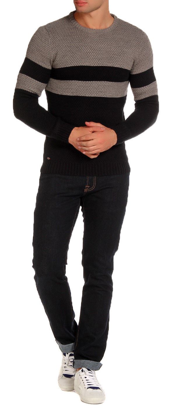New Mens Jumper Le Shark Adu Fashion Knitwear Sweater Crew Neck Wool