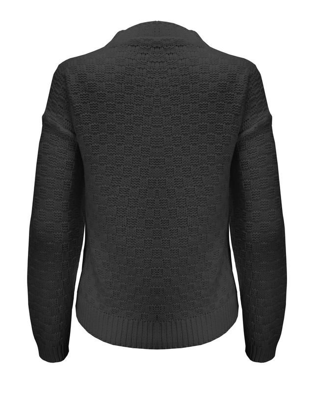New Ladies Women Diamond Knit Long Sleeve Cable Jumper Short Knitted Sweeter Top