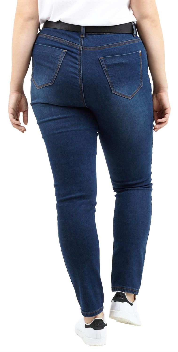 Womens Oversized Faded Slim Fit Skinny Stretchy Denim Trousers Jeans Pants
