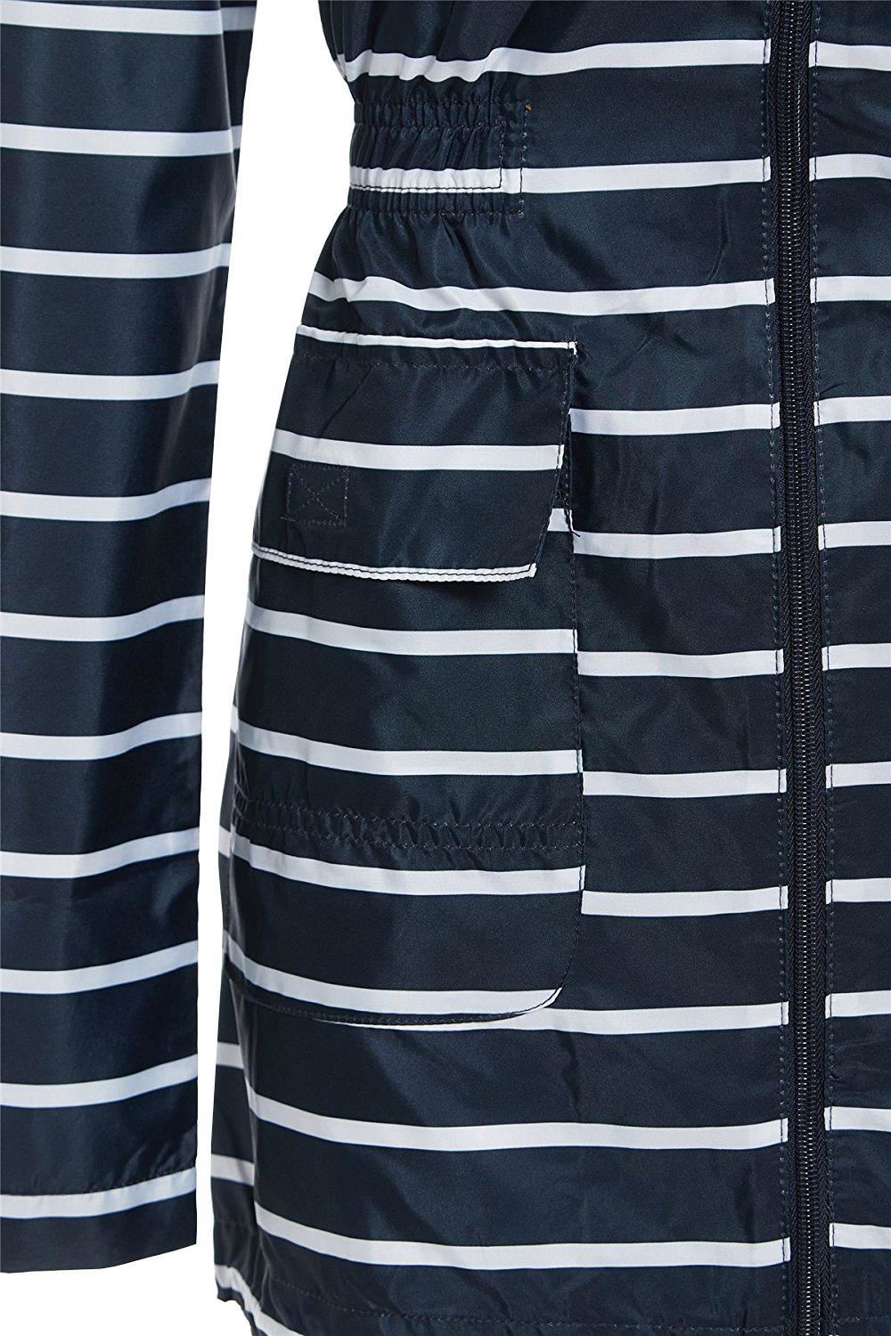 Signore Plain Stampato showerproof MAC Parka Con Cappuccio Fishtail a coda Impermeabili Giacche