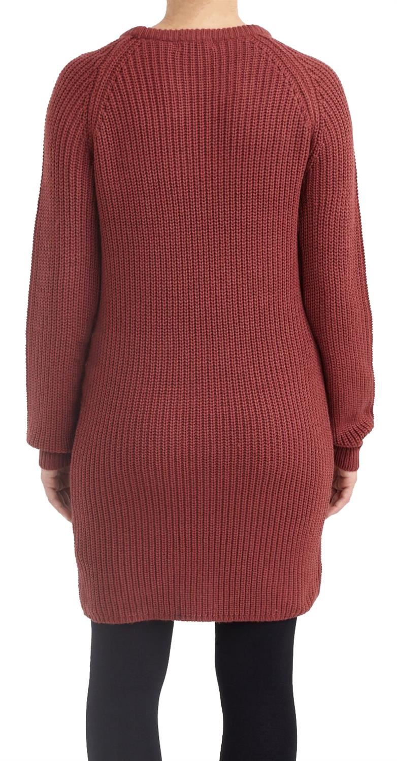 Nueva camiseta para mujer Talla Grande Túnica Larga Vestido Mini Tejido Sweater Jumper Giro 18-24