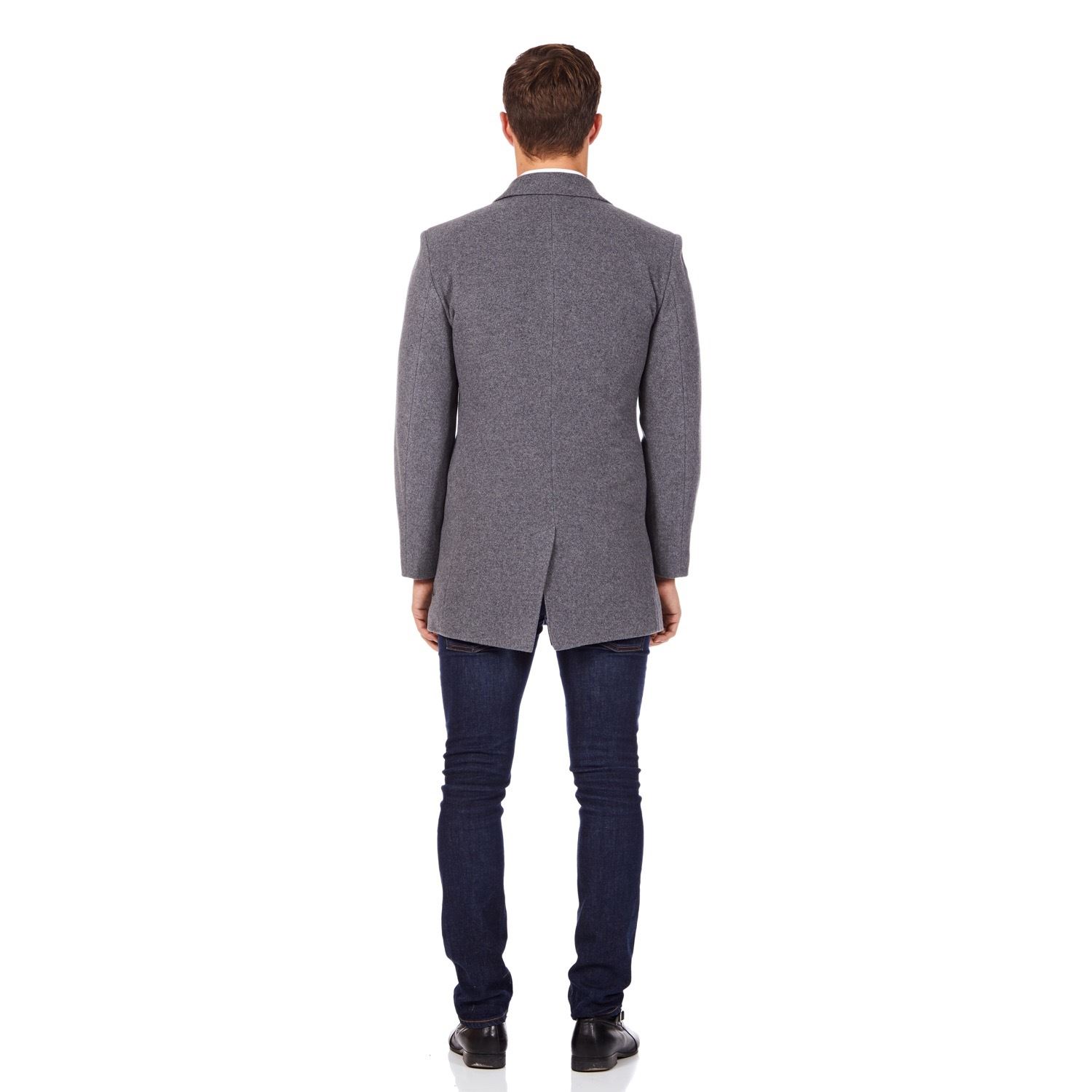 DE La Creme uomo-Men /'s Misto Lana Cappotto Invernale sotto copertura