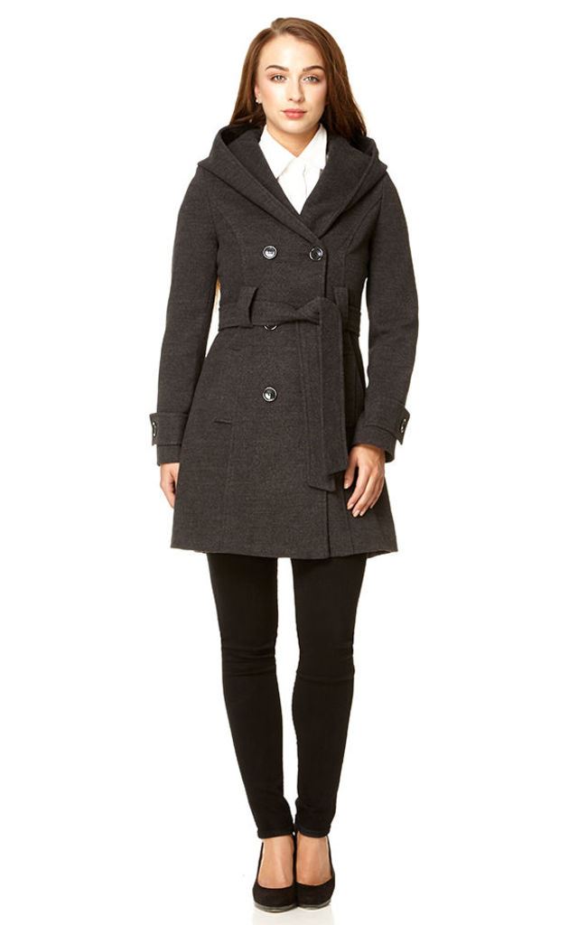 Women/'s Large Shawl Hooded Coat De La Creme