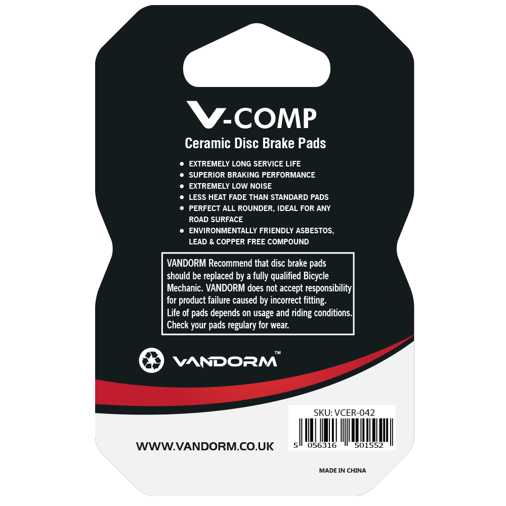 Hope V4 Replacement Disc Brake Pads Upgrade Pair by Vandorm