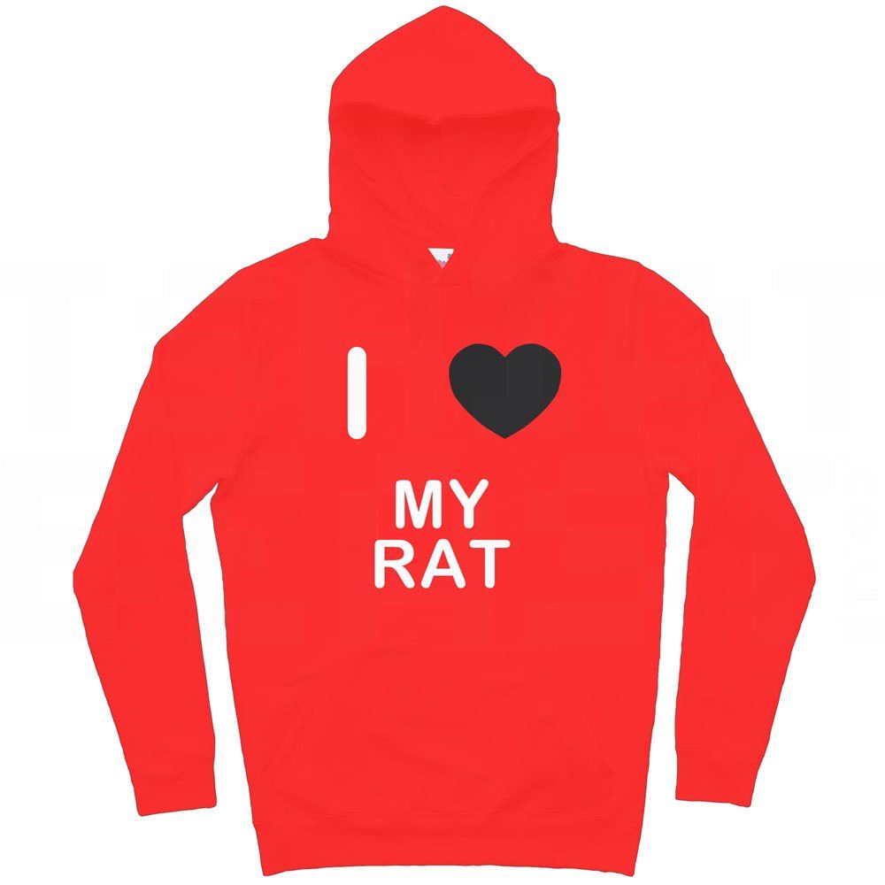 I Love My Rat Hoodie
