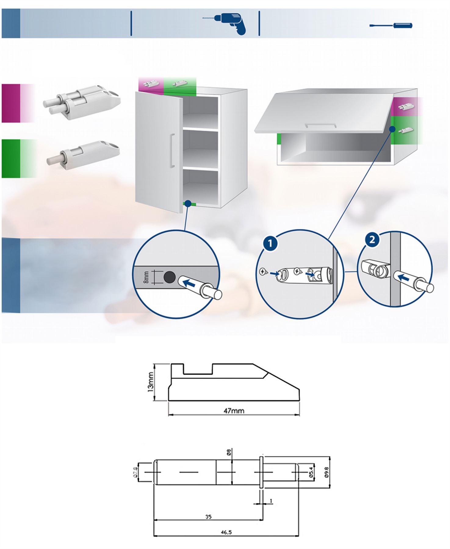 Soft Close Damper Tampon Silencieux Porte Pour Meuble Cuisine Armoire
