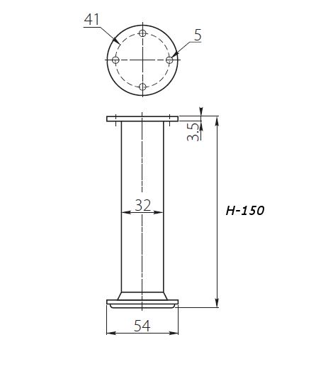 Aluminium Round Feet Plinth Cabinet Legs Cupboard Kitchen Furniture
