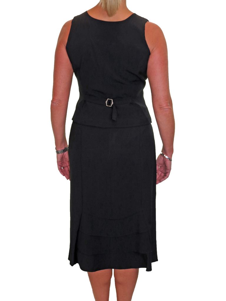 Womens Fully Lined Waistcoat Skirt Suit Washable Work Office Clubbing 10-20