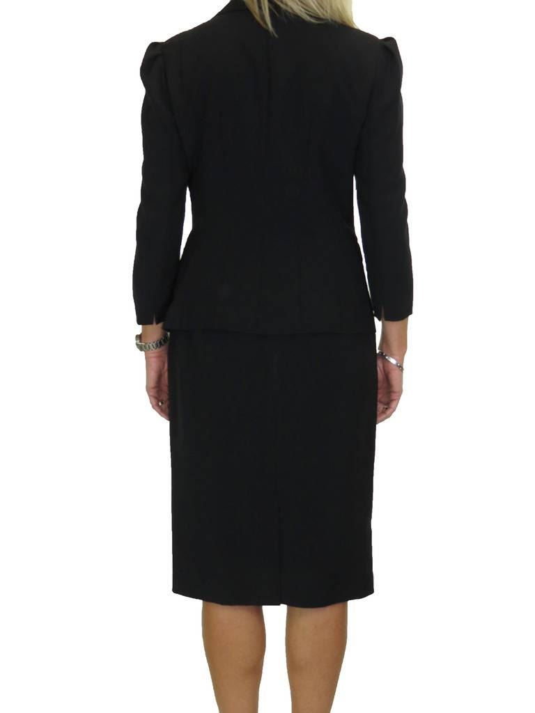 Lined 3//4 Sleeve Washable Business Office Skirt Suit 8-20