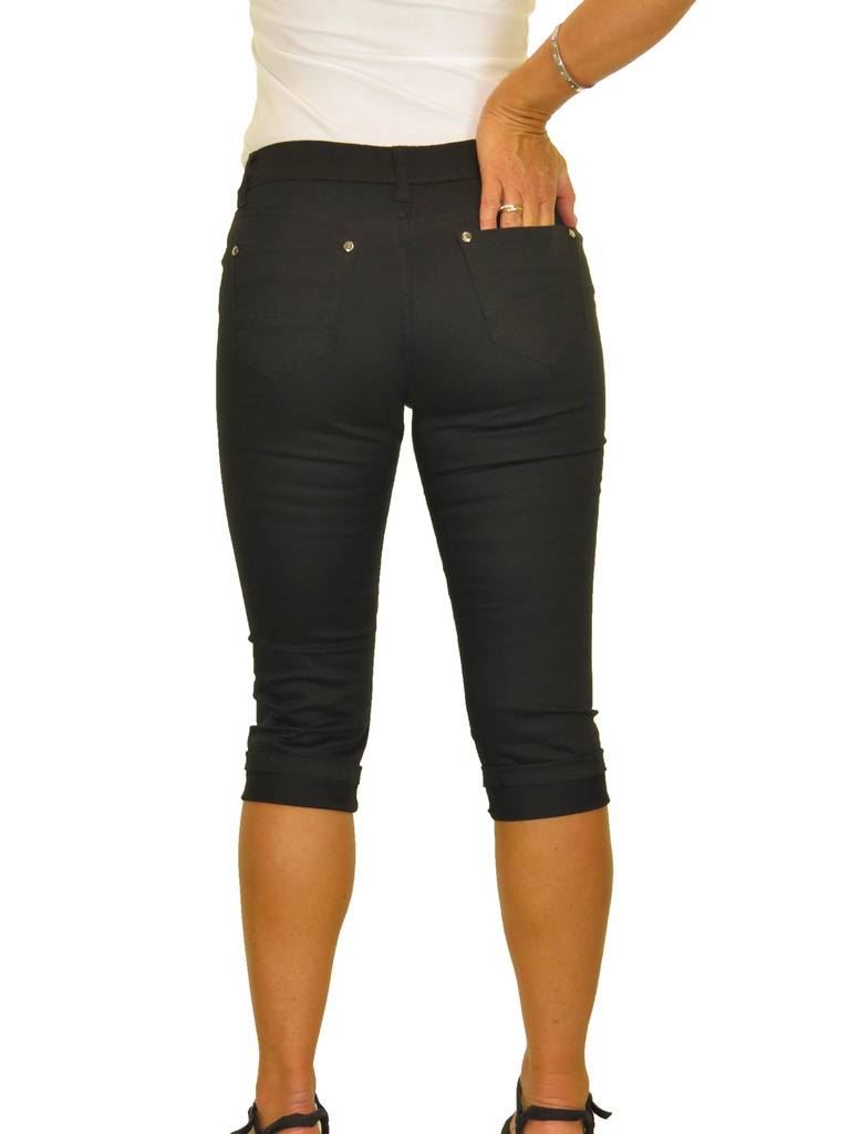 Taille Basse Capri Crop Stretch Skinny Jeans Chino Sheen Revers Neuf 8-16