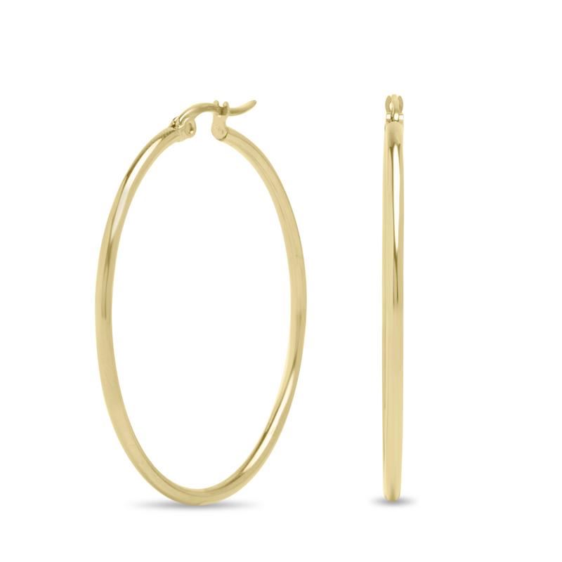 Ladies Gold 45mm Hoop Fashion Jewellery Accessory Gift Earrings