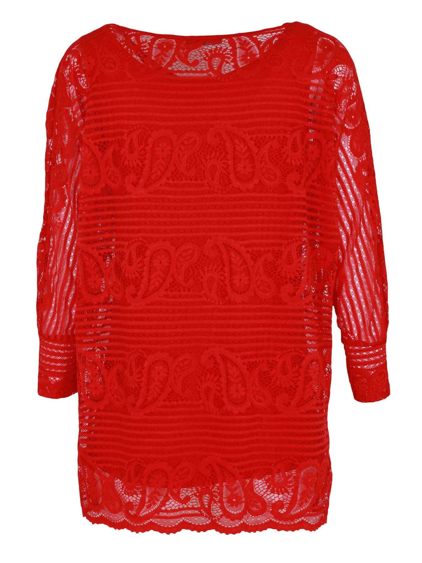 Womens Top Ladies Paisley Mesh Net Italian Lagenlook Casual Tunic Two Piece