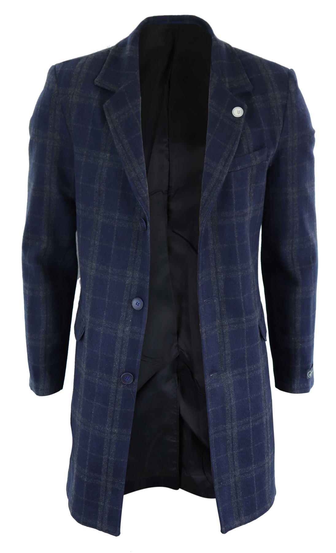 Soprabito da Uomo Lunghezza Media a Scacchi Slim Fit Peaky Blinders