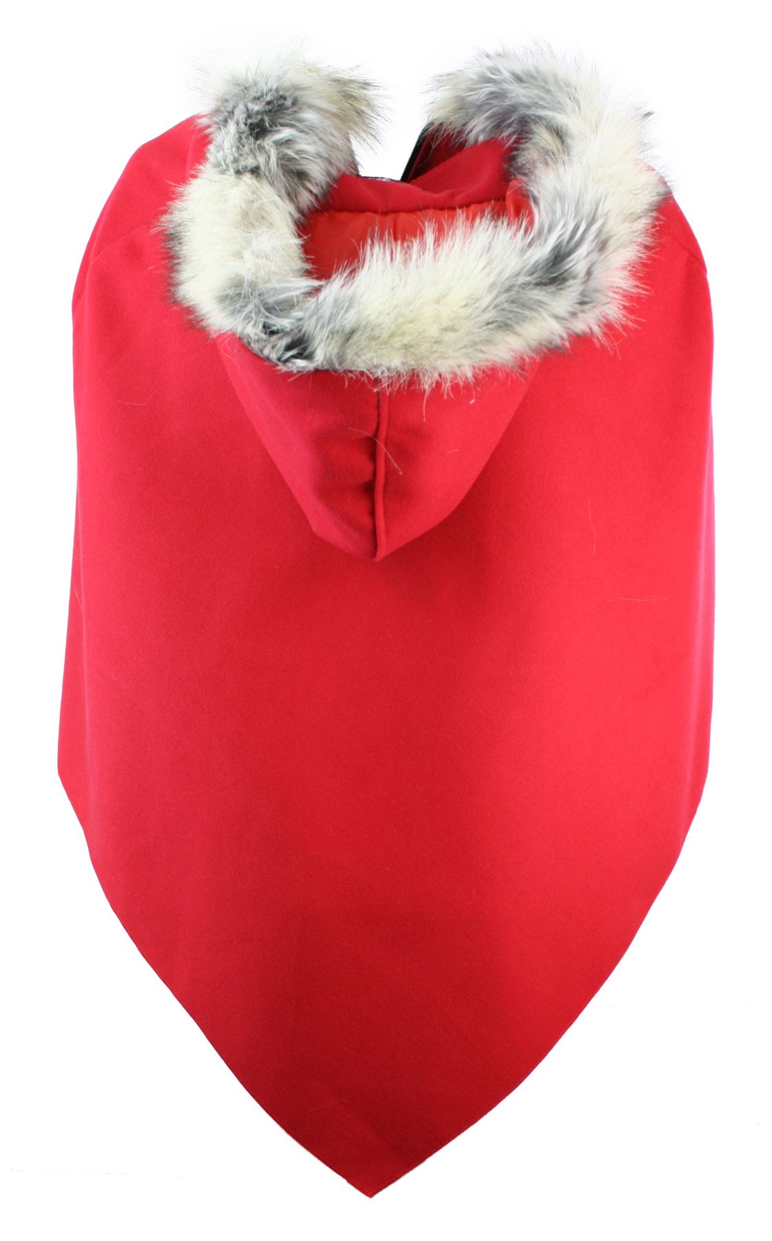 New Ladies Womens Celeb Towe Thick Faux Fur Trim Hooded Shawl Cloak Poncho Cape