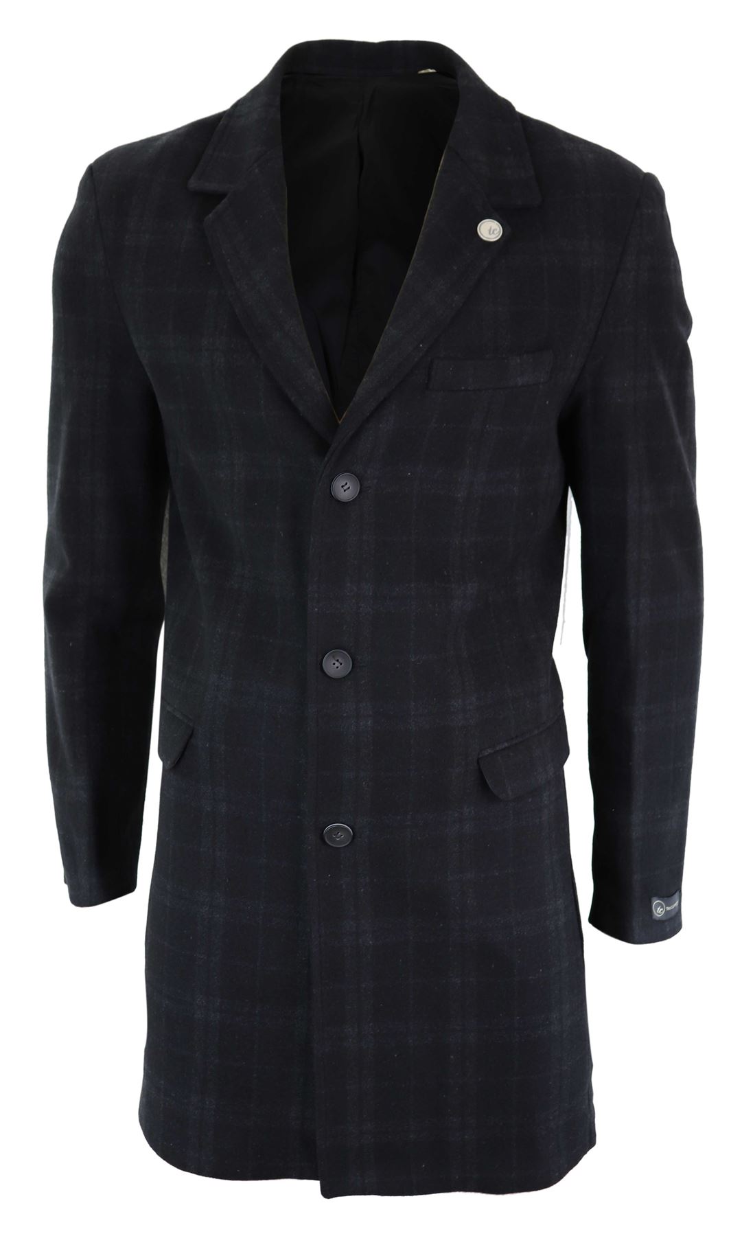 Soprabito da Uomo Lunghezza Media a Scacchi Slim Fit Peaky Blinders