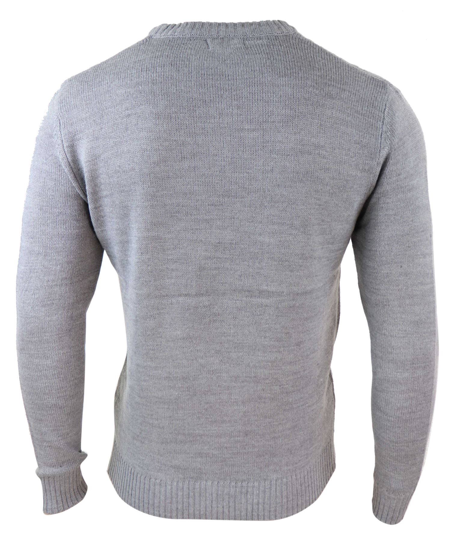Mens Knitted Wool Feel Smart Casual Tailored Fit Jumper Top