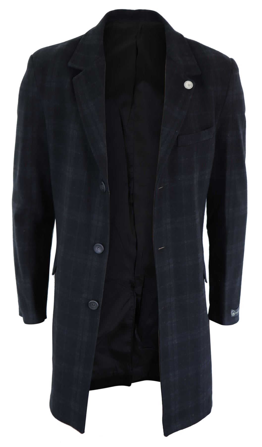 Soprabito da Uomo Lunghezza Media a Scacchi Slim Fit Peaky Blinders