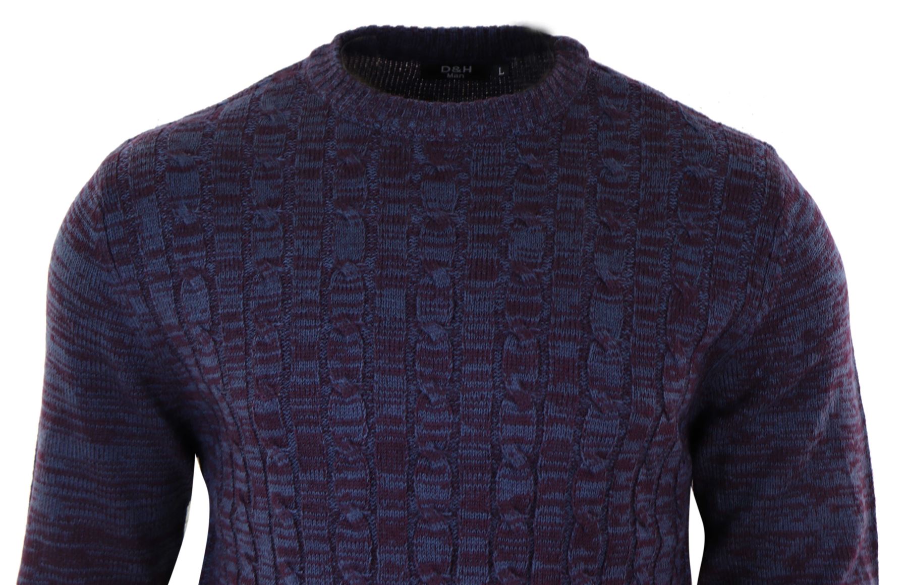 Mens Knitted Wool Feel Smart Casual Tailored Fit Jumper Top