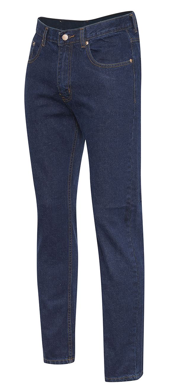 Mens Classic Straight Leg Black Navy Blue Casual Denim Jeans Regular Length