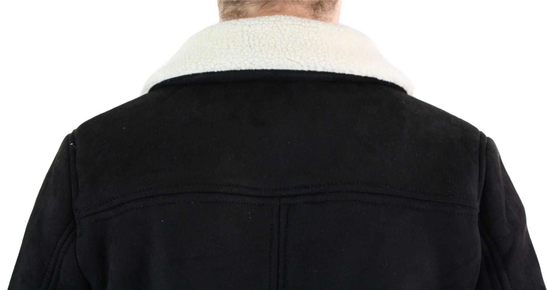 Herrenjacke Wildleder Schaffell Imitat B3 Aviator Stil Vintage Retro