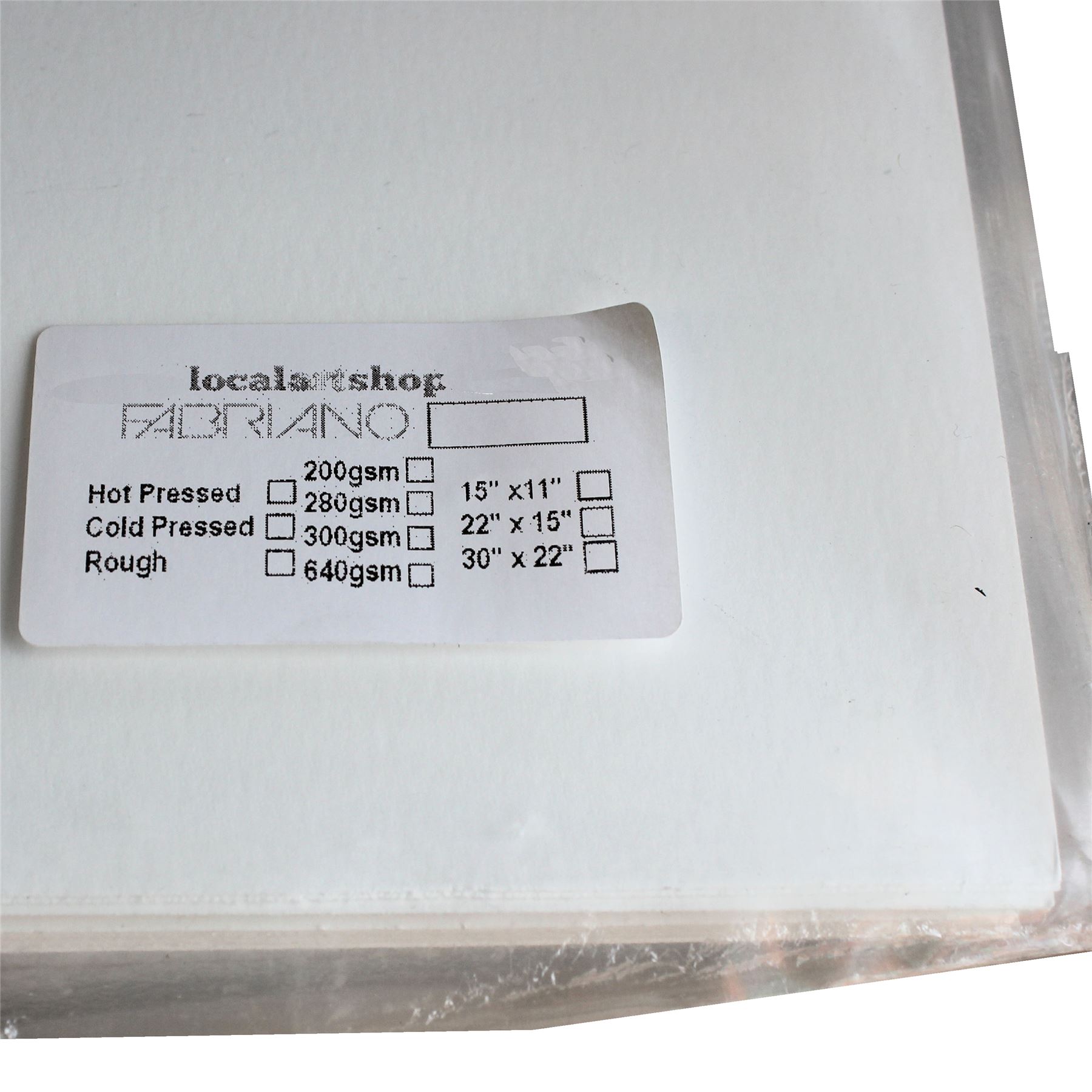 Fabriano Artistico Watercolour Paper 640 300 200gsm sheets Surfaces CP Hot press