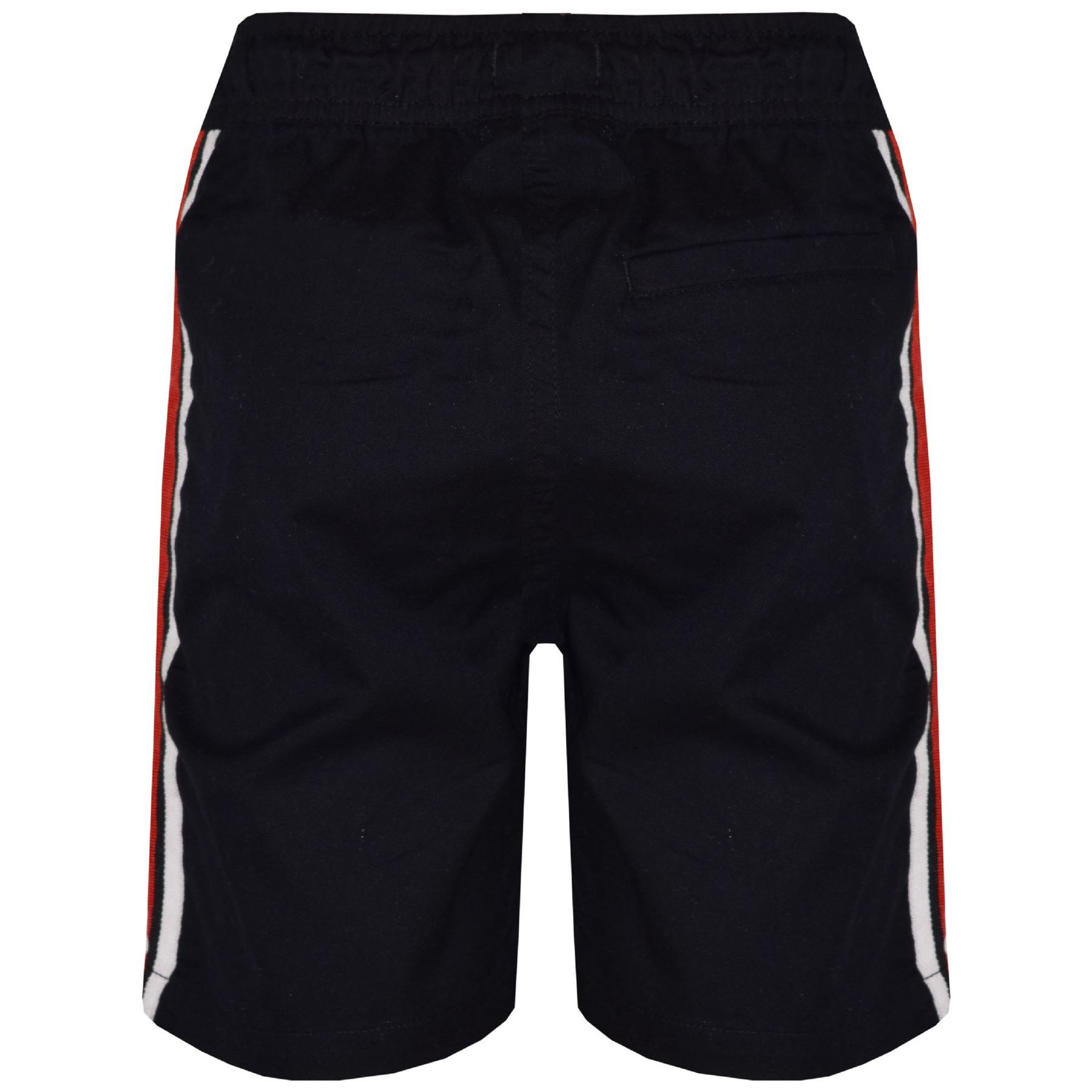 Kids Boys Girls Chino Shorts Contrast Taped Knee Length Half Pant 5-13 Years