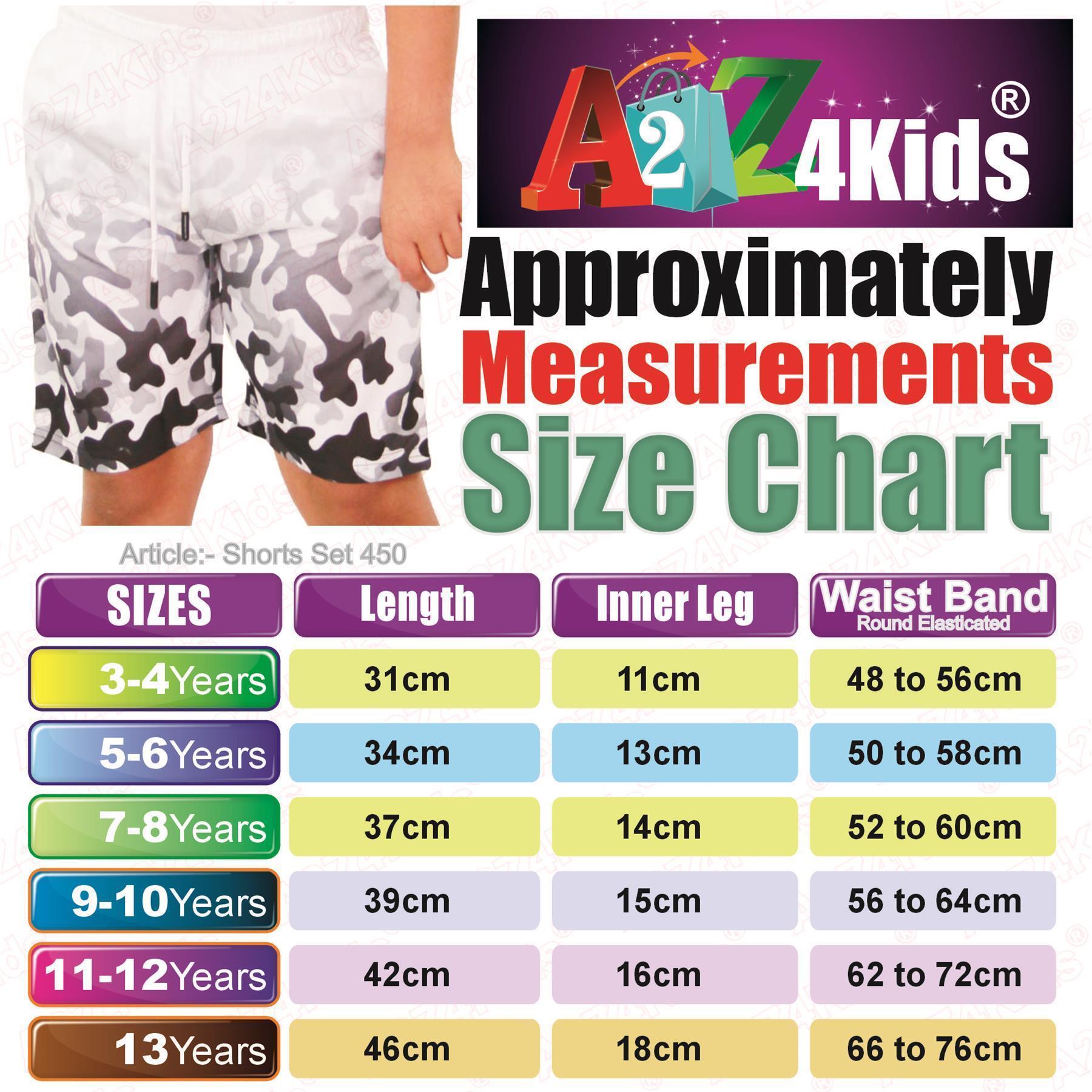 Enfants Garçons Filles Short deux tons Camouflage Gris Été Chino Longueur Genou Pantalon