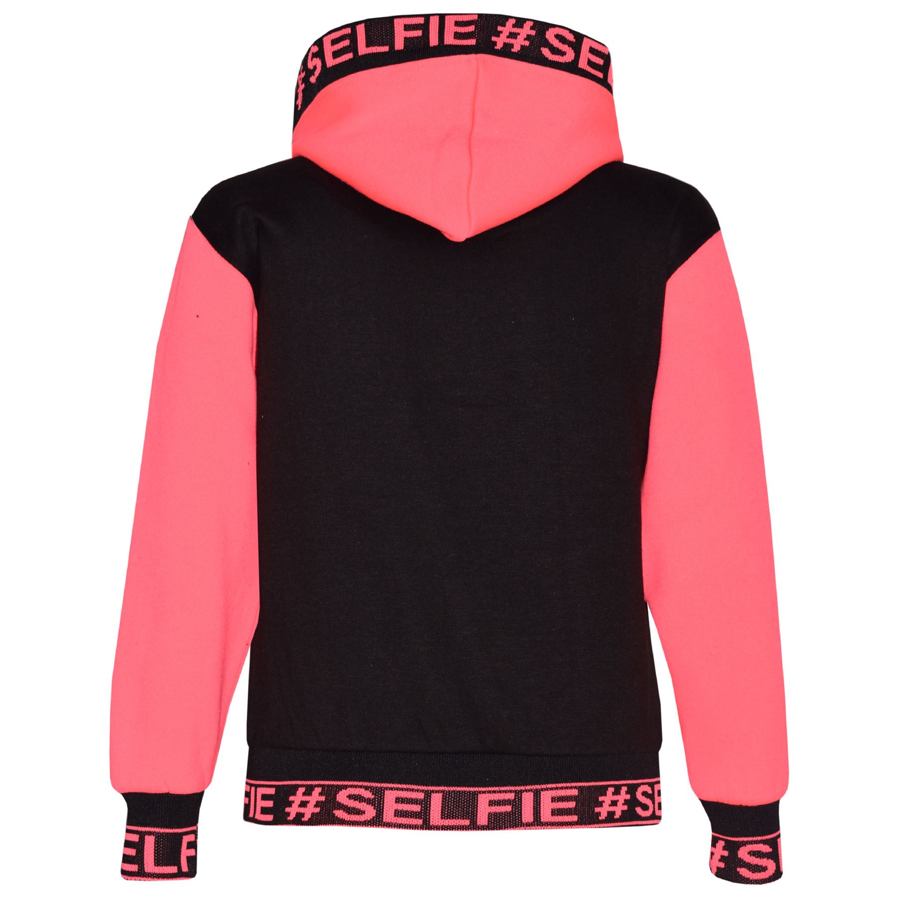 Kids Girls Boys Tracksuit Designer #Selfie Embroidered Top /& Bottom Jogging Suit