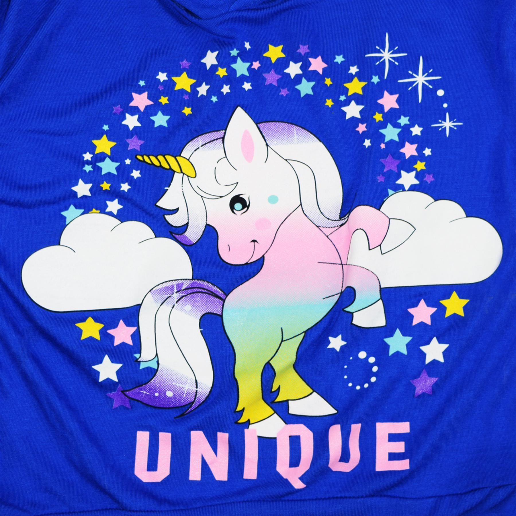 Kids Girls Top Dabbing Unicorn Floss Unique Rainbow Hooded Legging Set Tracksuit