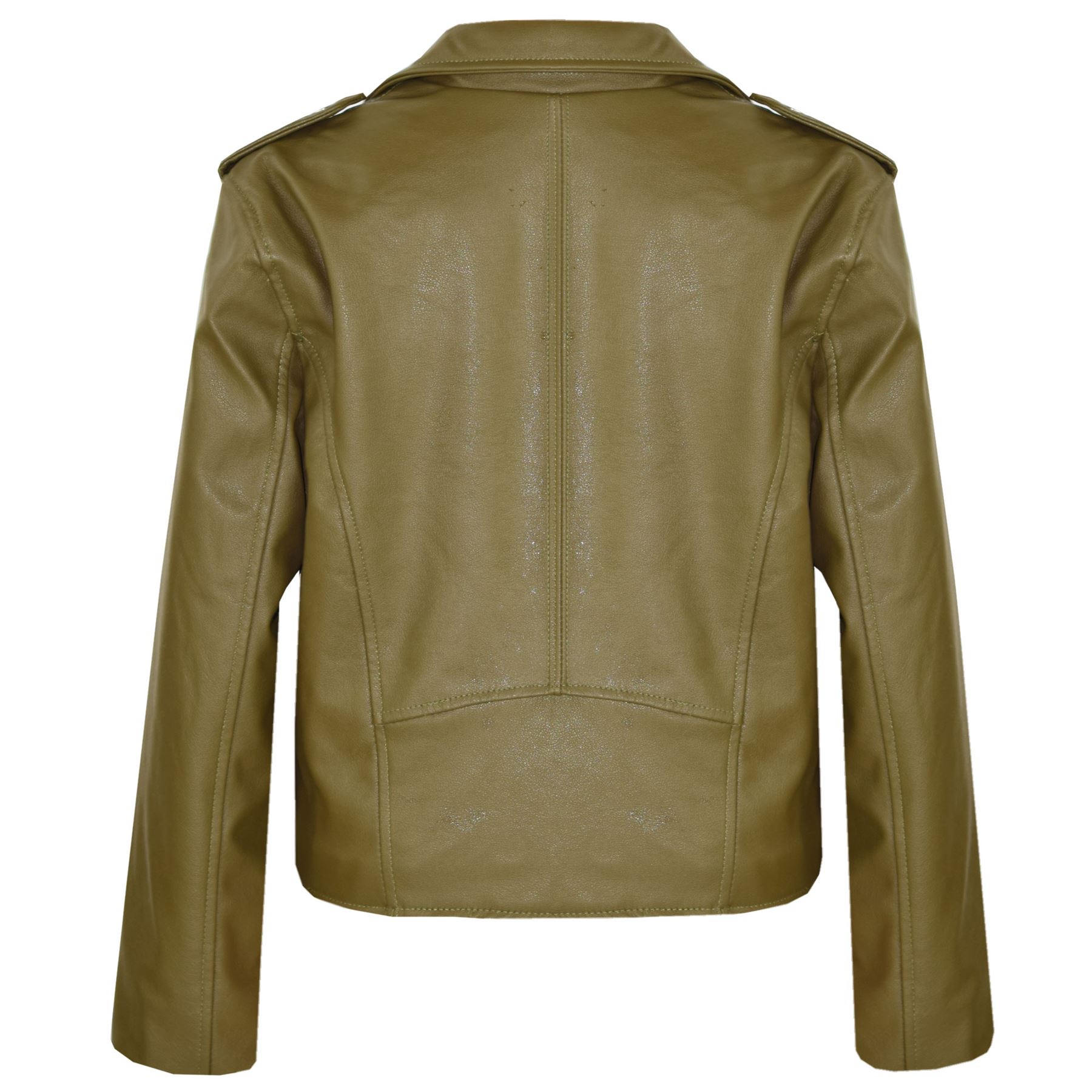 Kinder Jacken Mädchen Designer Kunstleder Reißverschluss Biker Mantel 7-13 Years