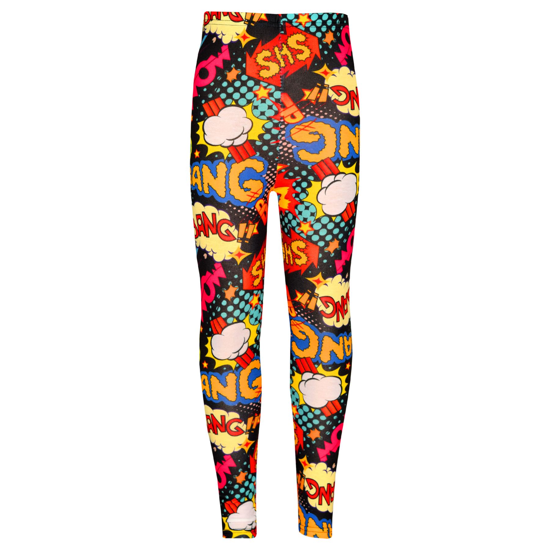 Kids Girls Wow Bang Boom Hooded Crop Top T Shirt Legging Lounge Wear Set 7-13 Yr