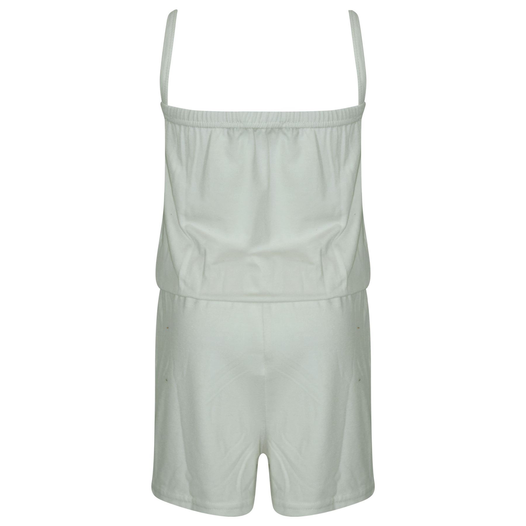 Girls Jumpsuit Kids Plain Color Trendy Playsuit All In One Jumpsuits 5-13 Years