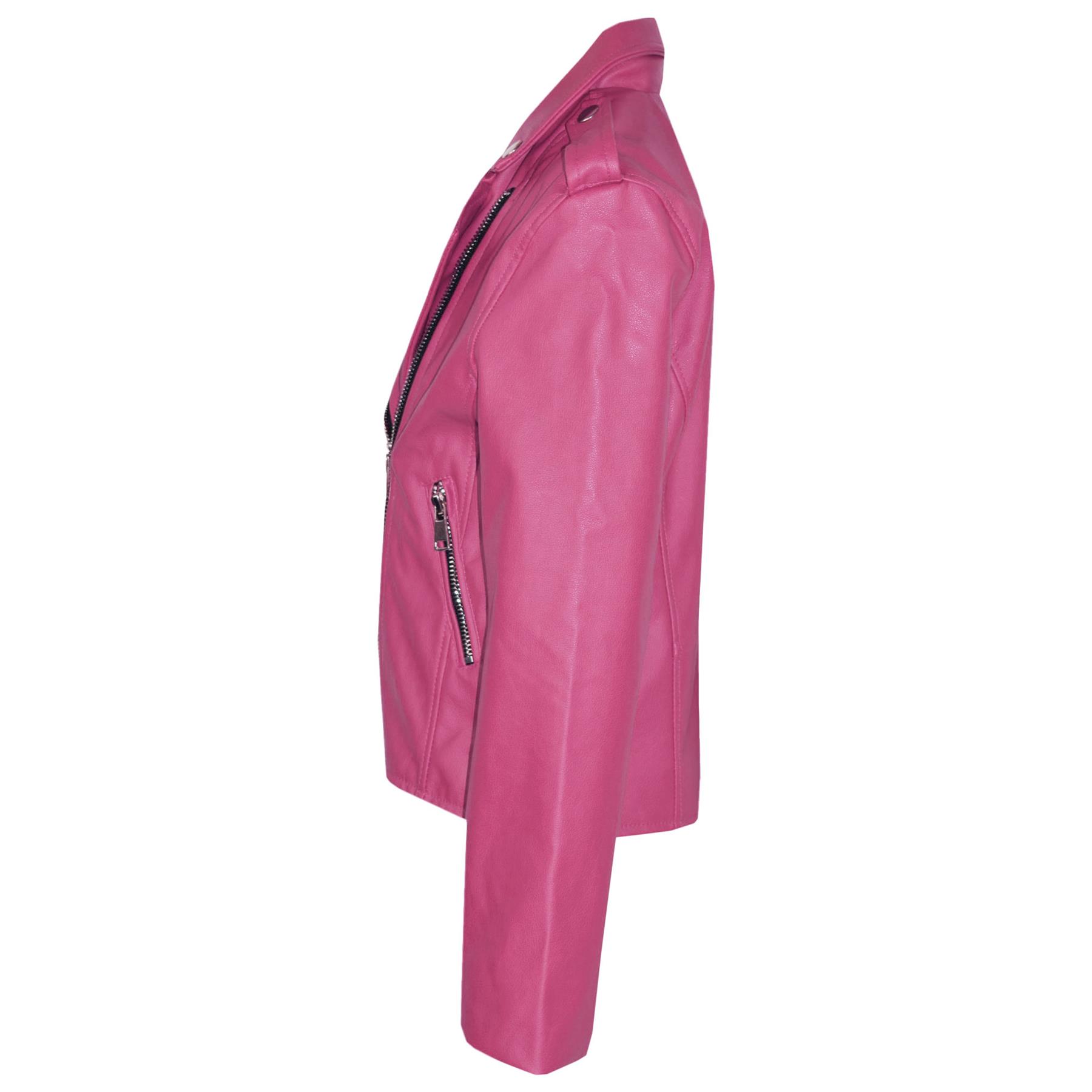 Enfants Veste Filles Designer/'s Pu Vestes En Cuir Fermeture Éclair Motard Manteaux 7-13 ans