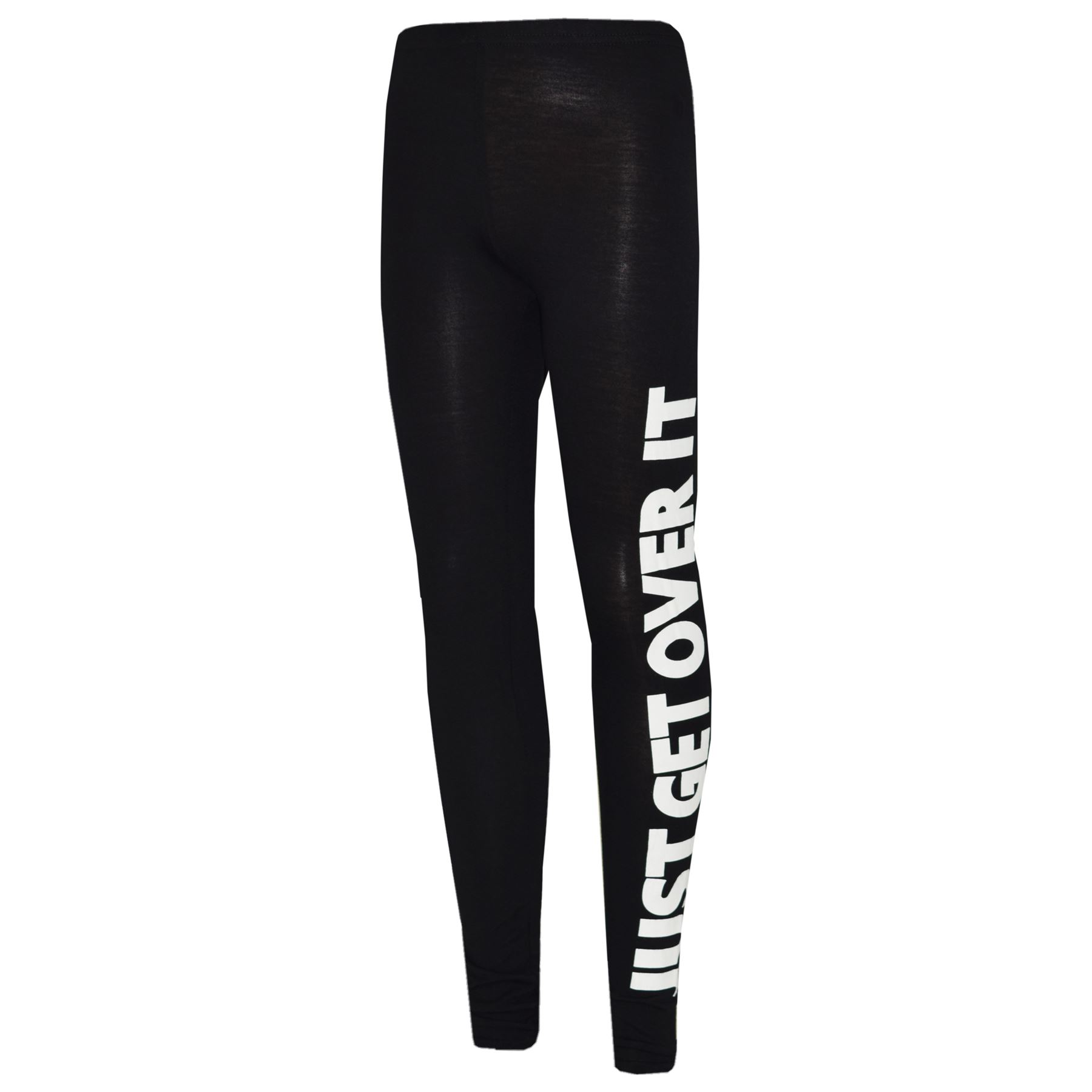 Girls Tops Kids Just Get Over It Baseball T Shirt Top /& Legging Set 7-13 Years