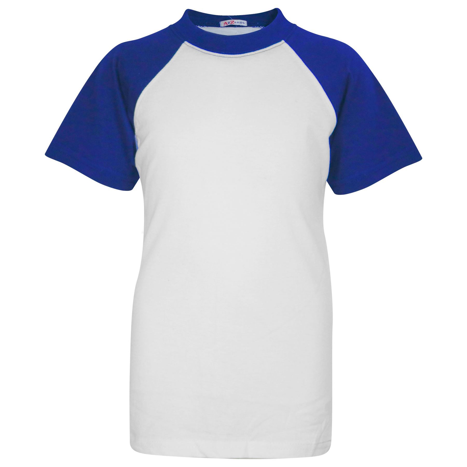 Enfants Garçons Filles T Shirt Plain Baseball court manches raglan Sports T-shirt 2-13Y