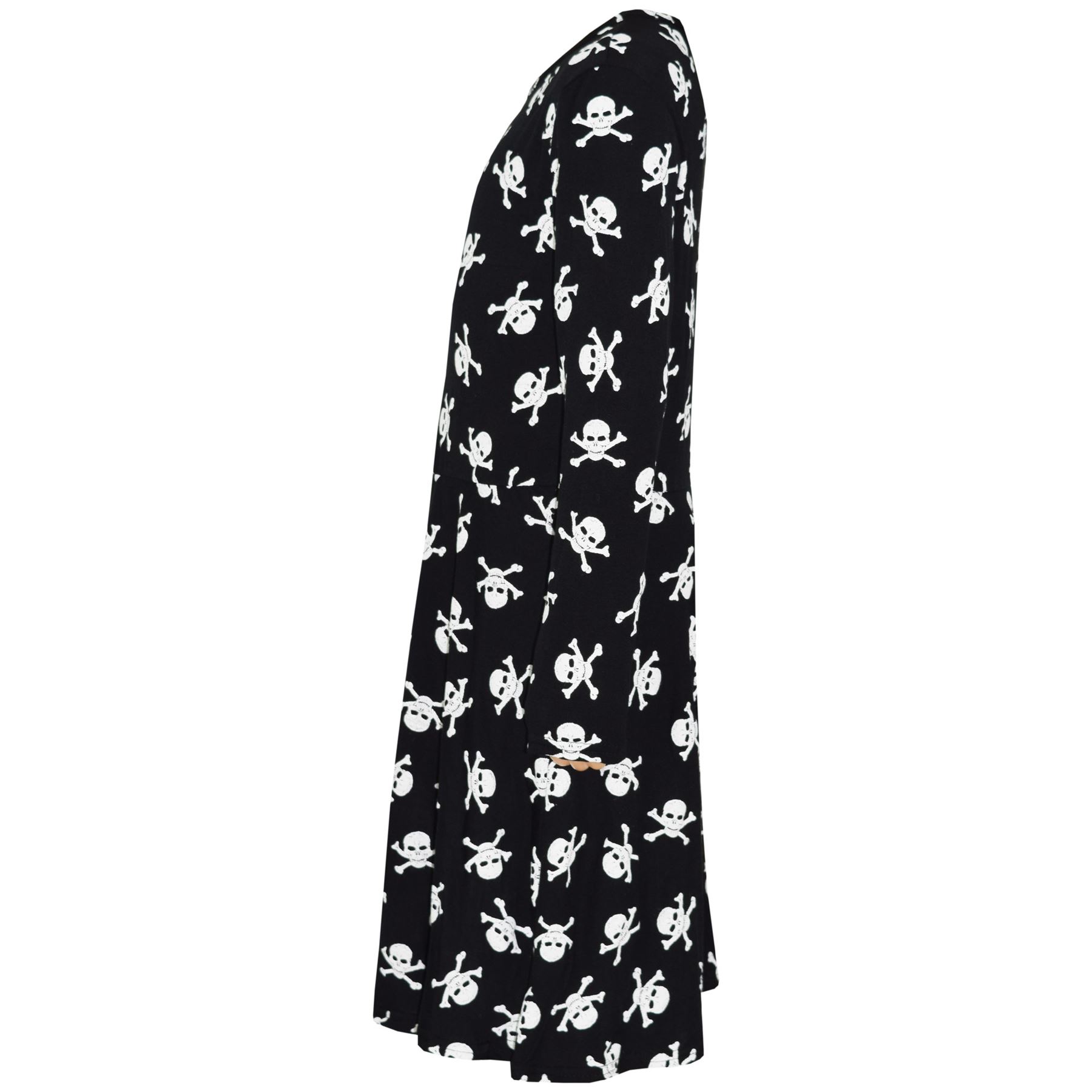 Kids Girls Skull Print Crop Top Legging Skater Dress Halloween Costume 7-13 Year