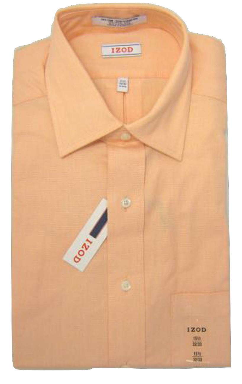 Mens Shirt IZOD Regular Fit Pure Cotton Easy Iron Long Sleeve