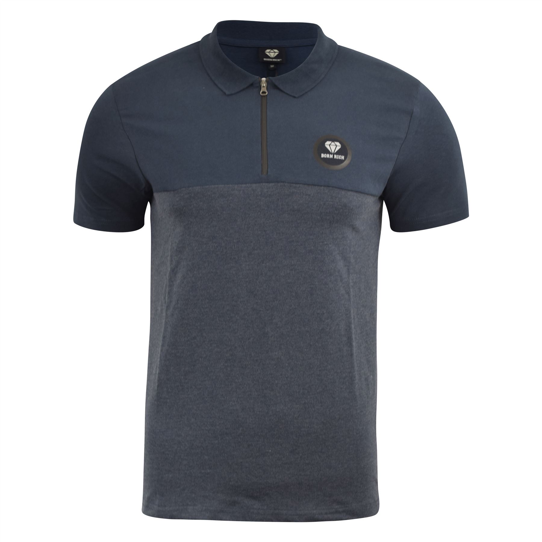 Born Rich Mens Polo T Shirt Kante Cotton Stretch Short Sleeve Tee Top