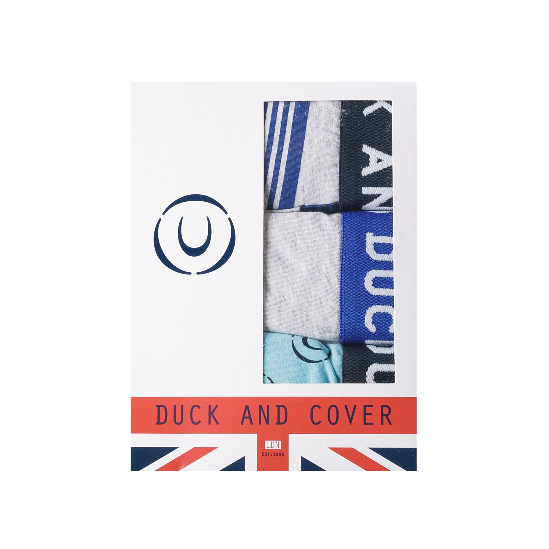 Men/'s Boxers Duck and Cover Shorts Trunks Underwear Gift Set 3 Pack Gibson