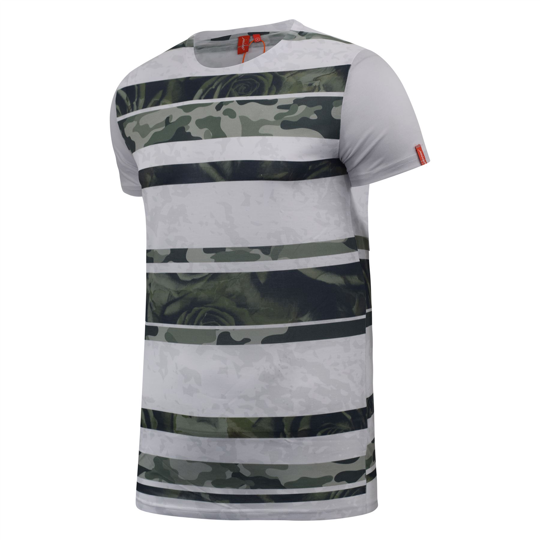 Mens T-Shirt Juice Floral Print Flower Crew Neck Tee Top