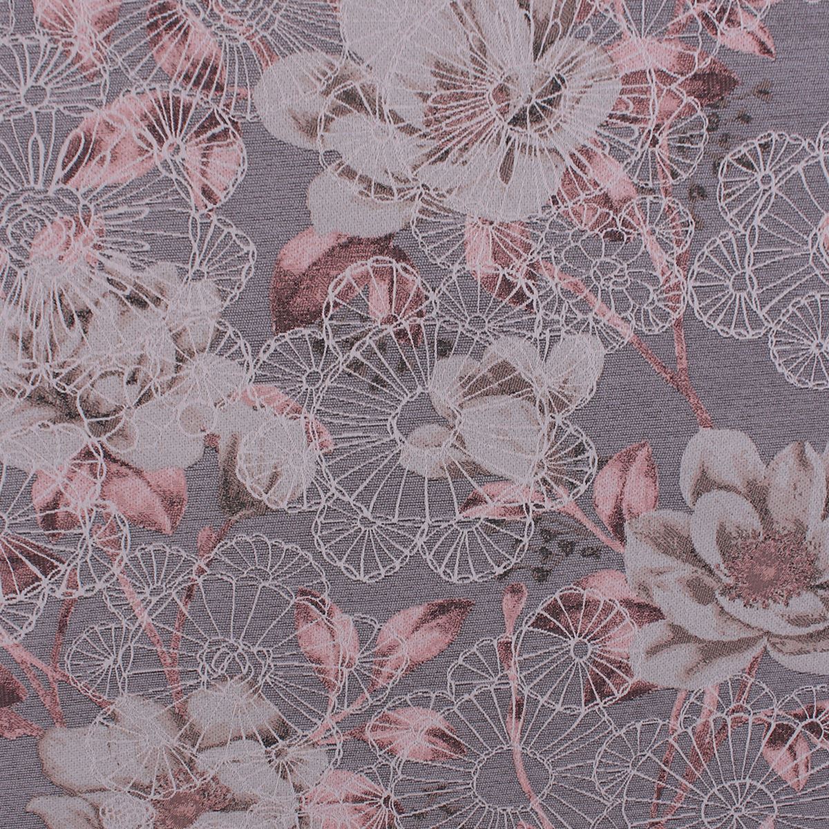 Quentin Tejido Jacquard Grandes Chenille Floral Rosa Bordado Tela de tapicería