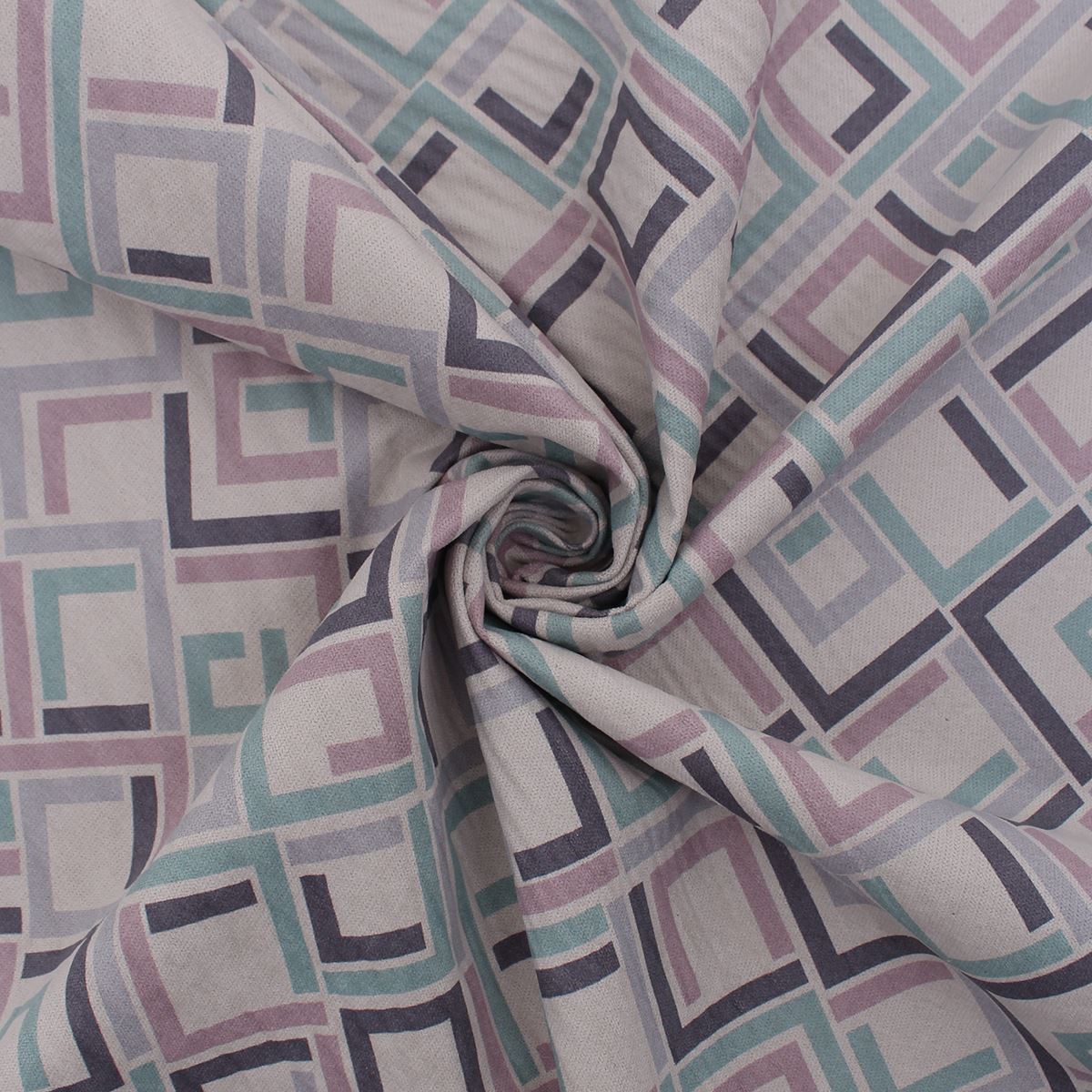 Sirene Pastel Geometric Abstract Lilac Blue Blocks Tetris Upholstery Fabric