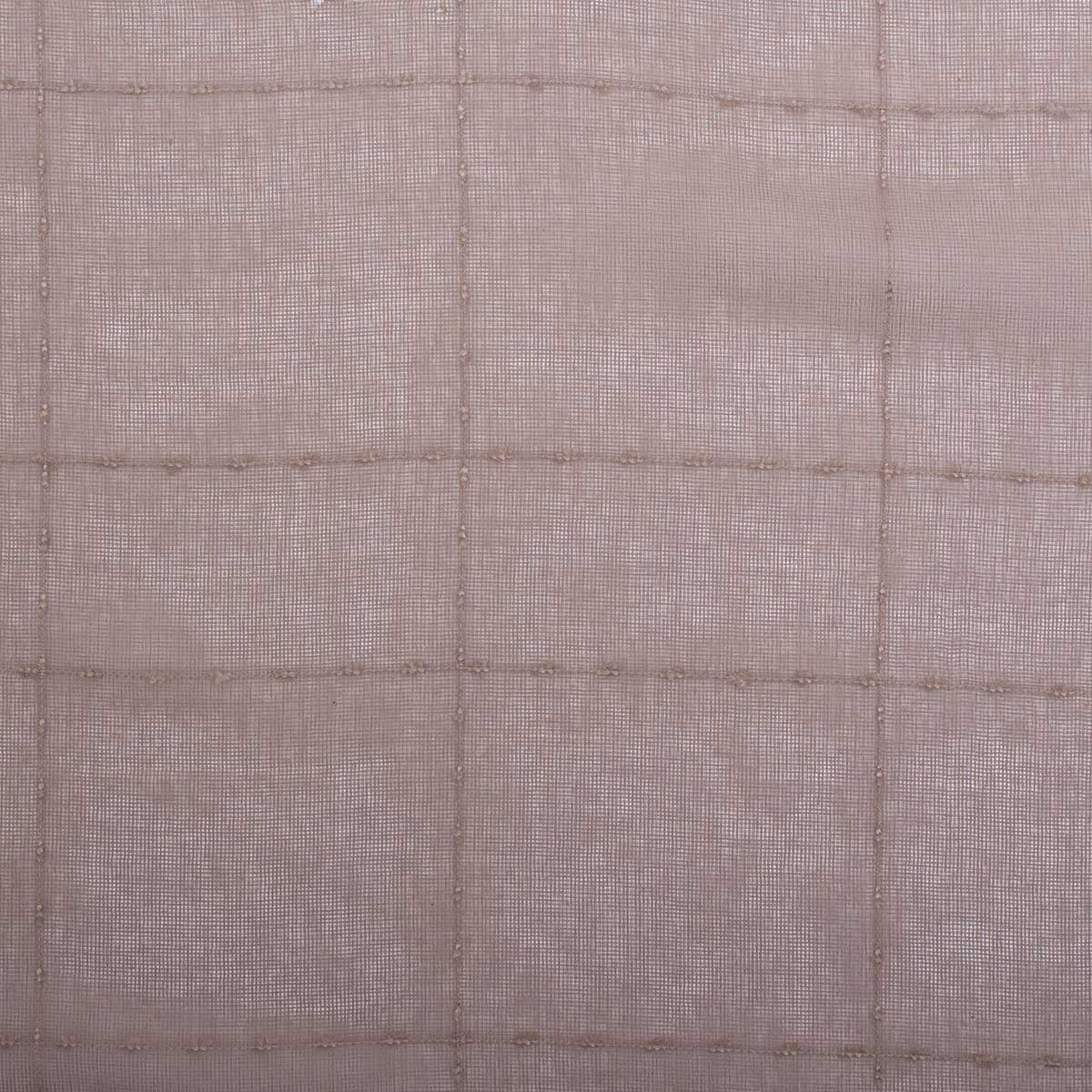 Embroidered Square Check Curtain Netting Voile Kitchen Mesh Window Fabric