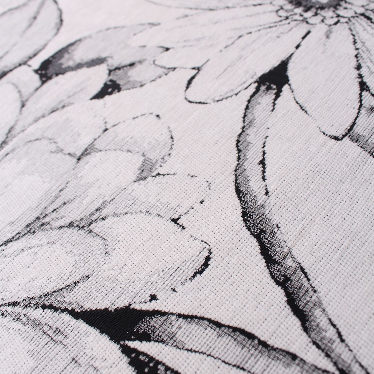 New York Woven Floral Monochrome Leaf Flowers Pattern Upholstery Fabric